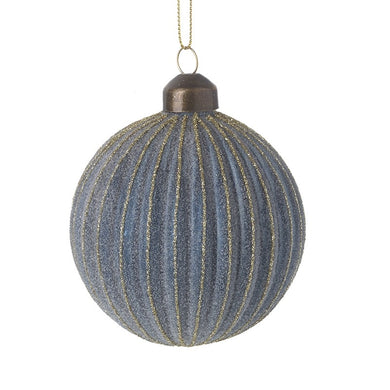 Dark Blue and Gold Glass Bauble