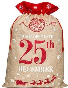 Luxury Hessian Christmas Sack