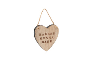 Loft 'Bakers Gonna Bake' Wooden Heart Hanger