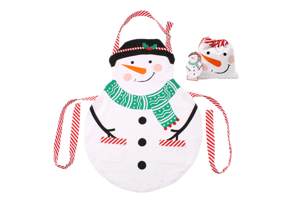 Snowman Childs Christmas Apron