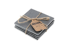 Load image into Gallery viewer, Loft Set of 4 Slate Square Coasters