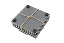 Load image into Gallery viewer, Loft Set of 4 Slate Square Coasters