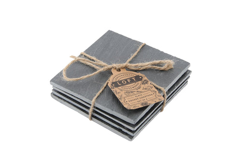 Loft Set of 4 Slate Square Coasters