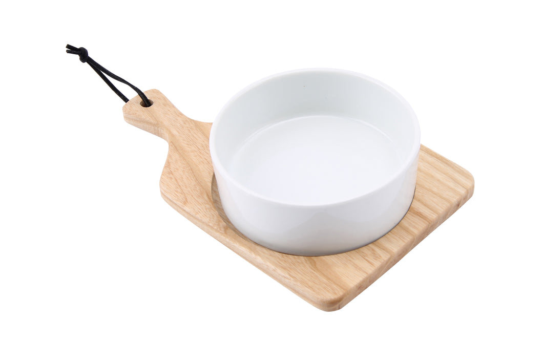 Loft Porcelain Nibble Bowl  With Serving Board