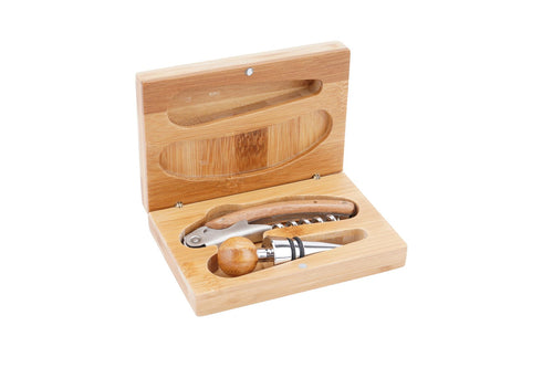 Loft Bamboo 2 piece wine set