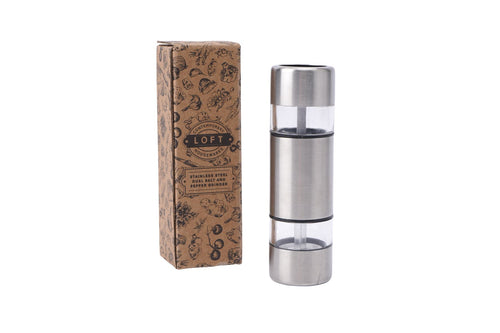 Loft Stainless Steel Dual Salt and Pepper Grinder