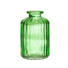 Load image into Gallery viewer, Green Glass Bud Vases: Set of 3