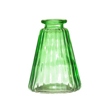 Load image into Gallery viewer, Green Glass Bud Vases: Set of 3