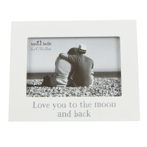 Love You To The Moon and Back Photo Frame White