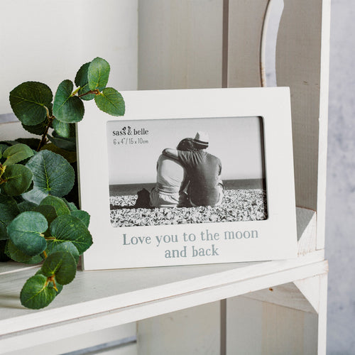 Love You To The Moon and Back Photo Frame White