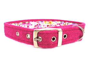 Hot Pink Harris Tweed Collar