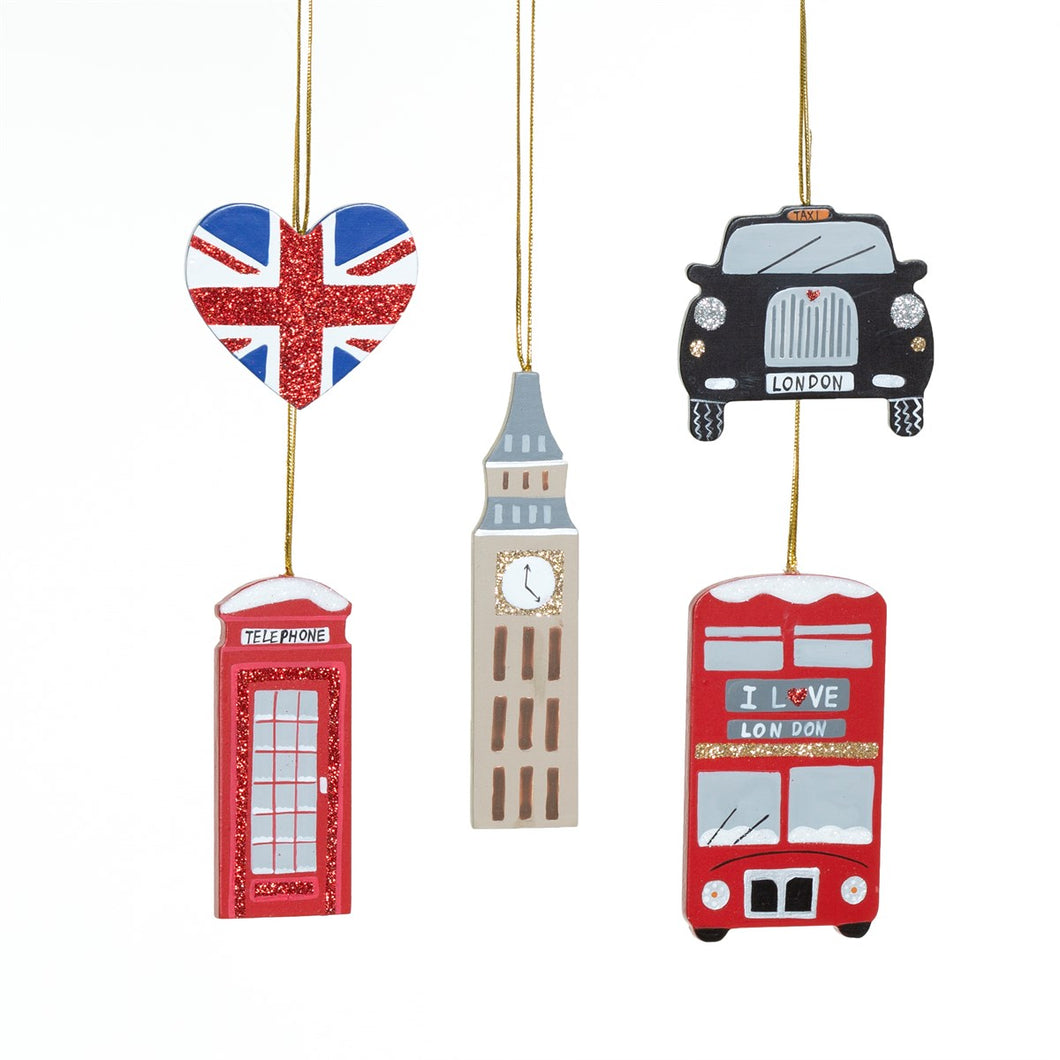 London Icon Hanging Decorations (Set of 5)