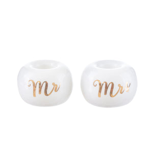 Mr & Mrs Toothbrush Holders - Set of 2