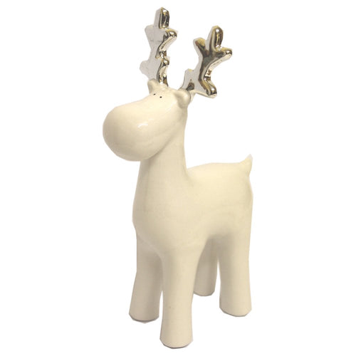 White Ceramic Reindeer