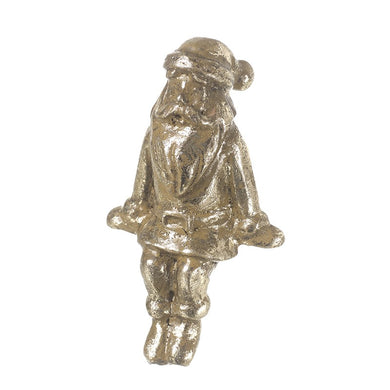 Gold Shelf Sitting Santa