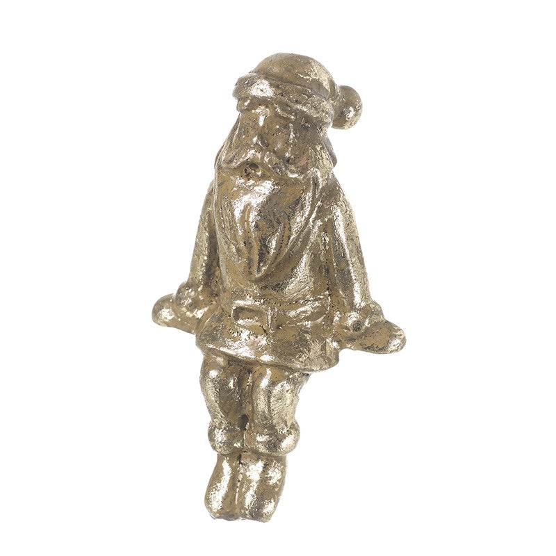 Gold Shelf Sitting Santa