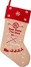 Load image into Gallery viewer, Luxury Hessian Christmas Stocking