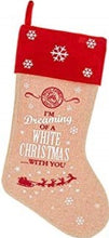 Load image into Gallery viewer, Luxury Hessian Christmas Stocking