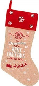 Luxury Hessian Christmas Stocking